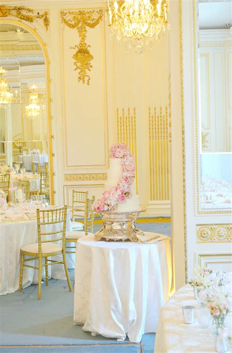 Pink Cascade Floral Wedding Cake At Mandarin Oriental