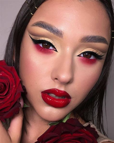 Makeup Looks On Instagram Red Vibes 🌹 Reposted From