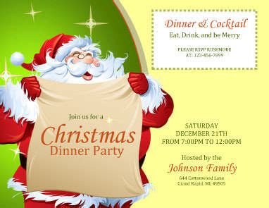 Christmas party flyer and invitation template. 14 Free DIY Printable Christmas Invitations Templates | Hloom