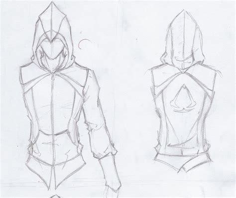 Assassin Hoodie Sketch Epic Drawings Art Reference Poses Drawing Poses