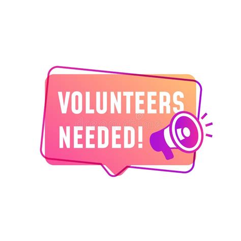 Volunteers Needed Banner Design Vector Illustration For Charity
