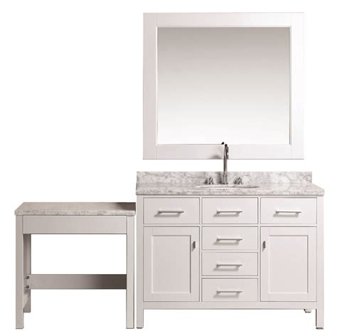 Design Element London 48 Single Sink Bathroom Vanity Set In White