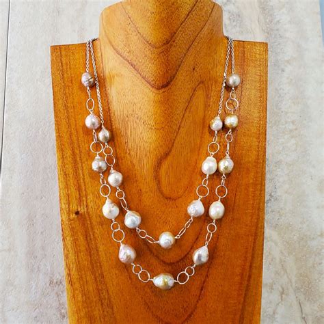 Baroque Freshwater Pearl Necklace Designs By Denise