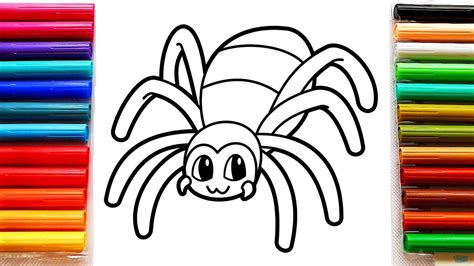 He is wearing boots, one for each leg and there are gloves on this hand (want more cute animal coloring pages for kids? Coloring for Kids with Spider - Coloring Pages with ...