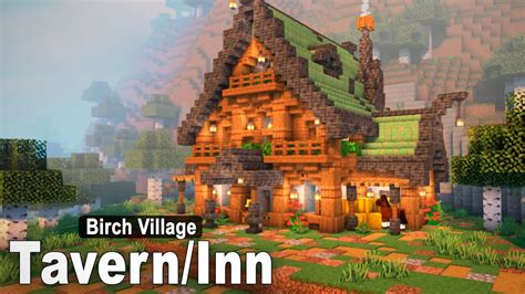 Minecraft How To Build A Taverninn Village Tutorial Youtube