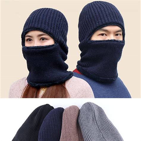 Coral Fleece Winter Hat Beanies Mens Hat Scarf Warm Breathable Wool Knitted Hat For Women