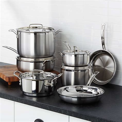 Cuisinart Multiclad Pro 12 Piece Tri Ply Stainless Steel Cookware Set