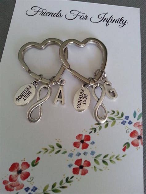 Set Of 2 Best Friend Infinity Personalized Keychains Bff Etsy Bff