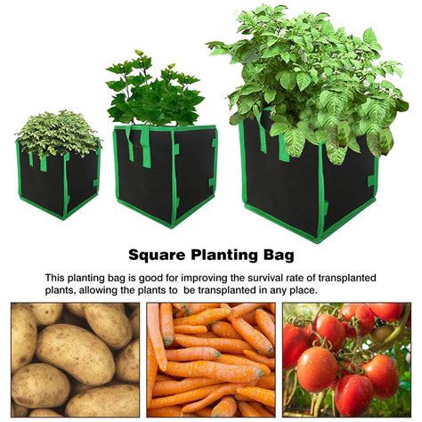 Non Woven Felt 3710 Gallon Fabric Grow Bags Breathable Pots Planter