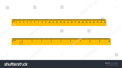 Set Two School Rulers Measurement Centimeters Stock Vector Royalty