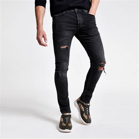Mensfashion Torn Jeans Loose Fit Jeans Cuffed Jeans Ripped Skinny