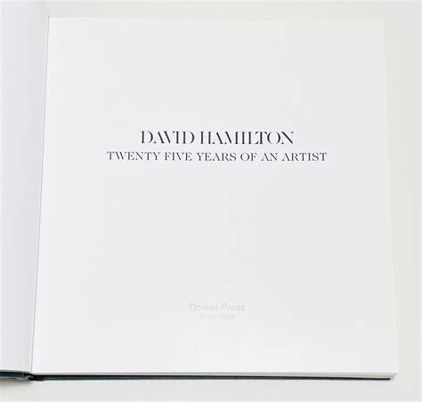 David Hamilton 25 Years Of An Artist 1st English Edition 1992 Hc Dj