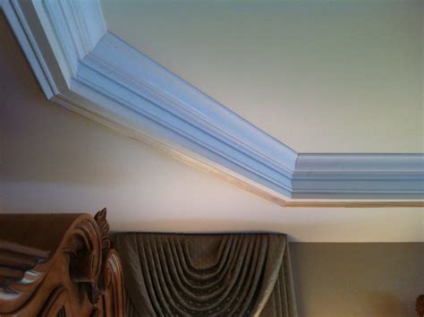 This is the kind of upgrade you'll find in older to easily install crown molding around the cabinets on your ceiling, you'll first need to make sure that you have the necessary tools. crown molding in a tray ceiling | Explore Crown Molding's ...