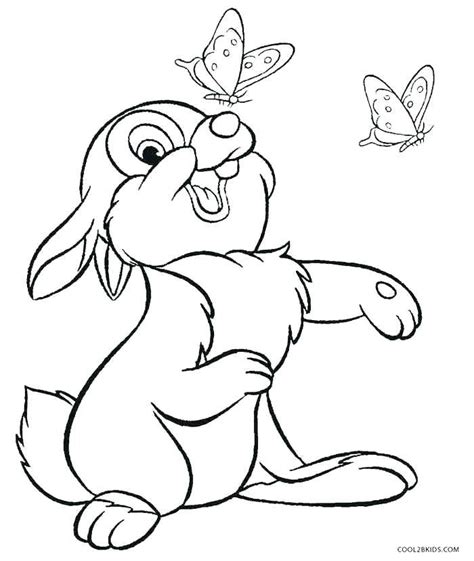 Cute Bunny Coloring Pages PDF For Kids Activity - Coloringfolder.com