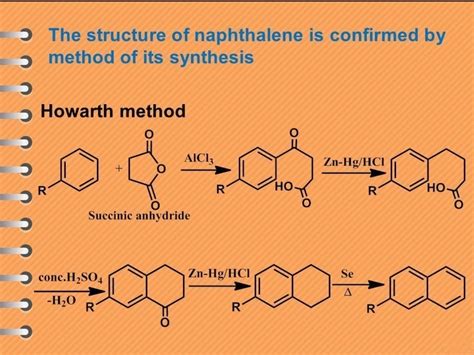 Organic Chemistry Synthesis Of Naphthalene With Reactions