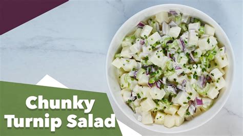 Keto Chunky Turnip Salad Recipe Youtube