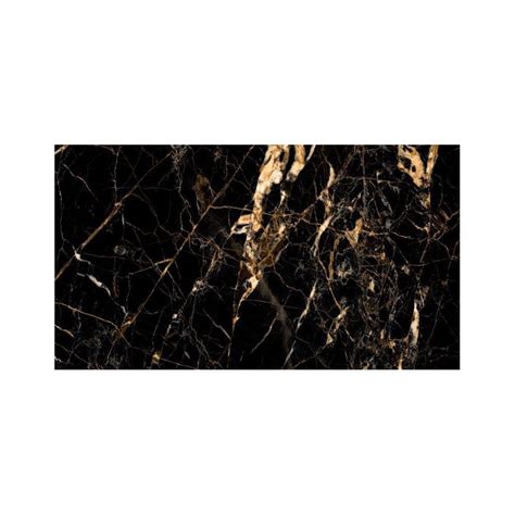 Black And Gold Marble Effect 60cm X 120cm Wall And Floor Tile