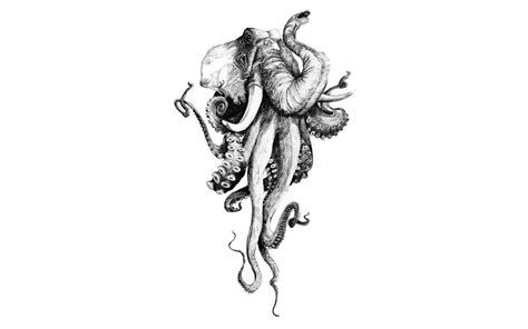 Octophant Elephantoctopus Hybrid Art