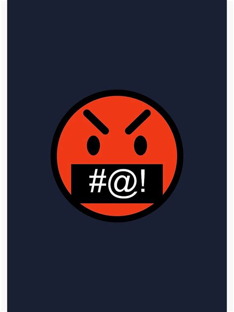 Swearing Emoji Art Print By Feelklin Redbubble