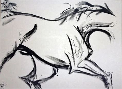 Horse Painting Modern Horse Art Abstract Horse Artwork Black And