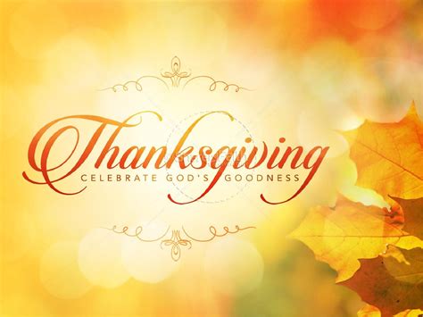 Thanksgiving Celebrate Gods Goodness Christian Powerpoint Thanksgiving