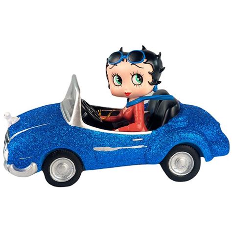 Betty Boop Figure With Official License Called Yellow Sports Car