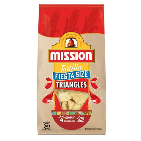 mission triangle tortilla chips fiesta size 20 oz
