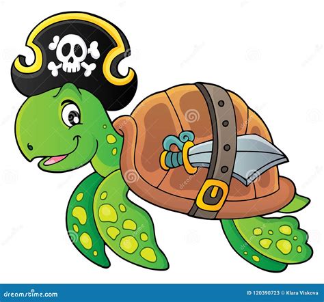 Pirate Turtle Theme Image 1 Stock Vector Illustration Of Conceptual