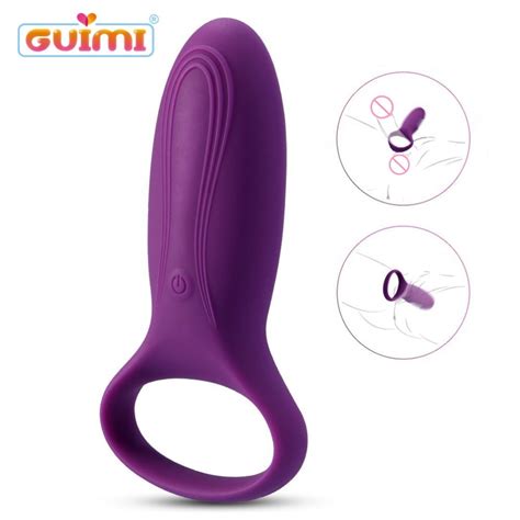 Guimi Usb Vibrating Panties Penis Lock Cock Ring Silicone Vibrator Delay Lasting Penis Ring Male