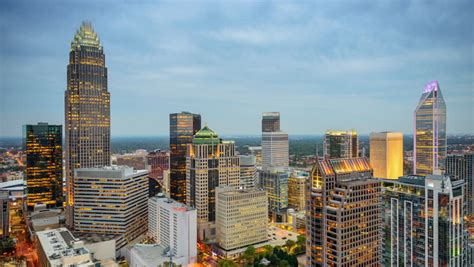 Cityscape View Of Charlotte North Carolina Image Free Stock Photo