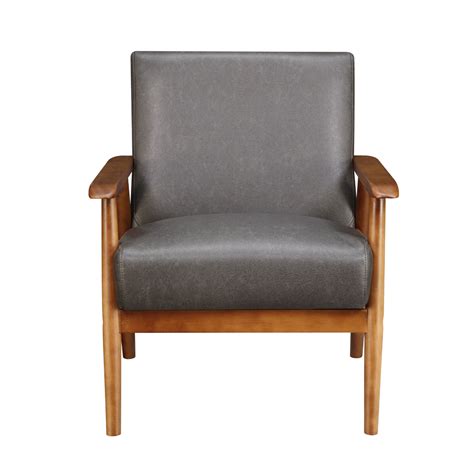 Aliexpress has many styles of chair, like creative, modern and nordic. Pulaski - Wood Frame Faux Leather Accent Chair In Lummus ...