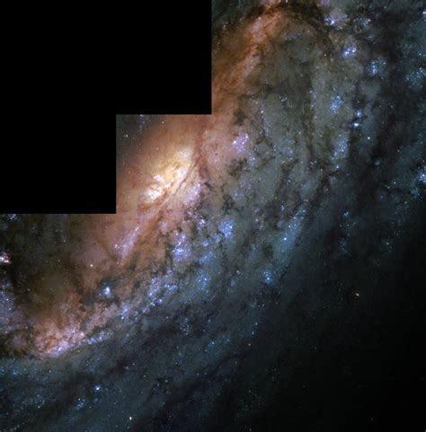 Esta é uma nova imagem do telescópio espacial hubble da nasa / esa da face frontal da galáxia. La galaxia espiral barrada NGC 2903