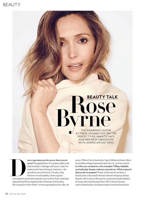 Rose Byrne In Instyle Magazine July 2019 Hawtcelebs