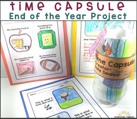 Time Capsule End Of The Year Project For Teachers Looking For Last Day