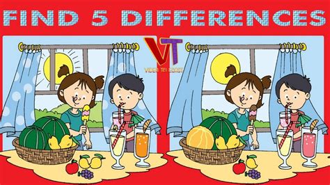 Find 5 Differences Video Telecast Solve The Puzzle Fun Video