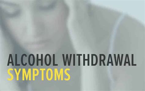 Alcohol Withdrawal Symptoms Infographic Silver Pines Treatment