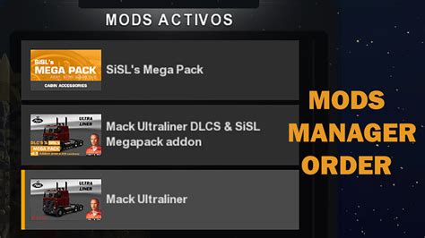 Mack Ultraliner Dlcs And Sisl Megapack Addon Simulator Mods Ets 2
