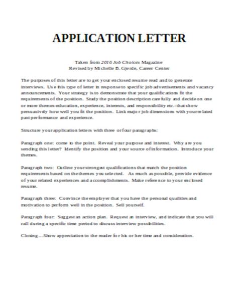 Visa application letter leave application letter scholarship application letter, etc. FREE 9+ Sample Letter of Application Forms in PDF | MS Word