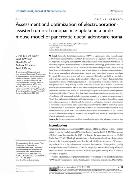 PDF Abstract A119 Assessment And Optimization Of Electroporation