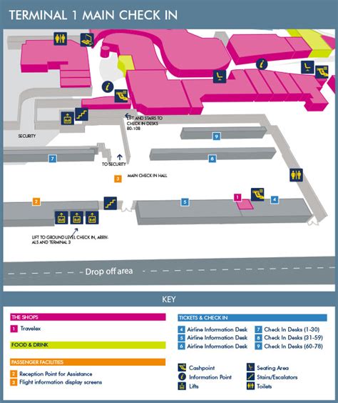 Manchester Airport Terminal 2 Departures Map