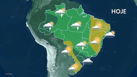 Previsão Do Tempo Para Segunda Feira 07102019 Brasil Previsão Do