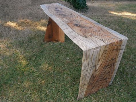 | this easy to build bench makes a statement! Handmade Cedar Waterfall Bench by Wood Shed Production ...
