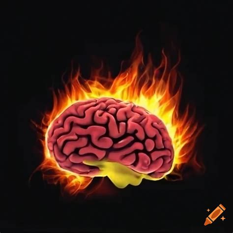 Abstract Representation Of A Brain On Fire