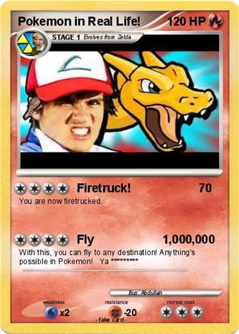 Pokémon Pokemon In Real Life 1 1 Firetruck My Pokemon Card