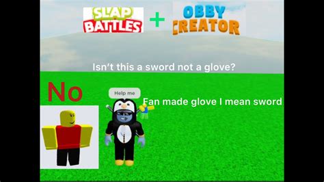 Fanmade Glovesword Slap Battles Obby Creator Youtube