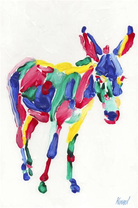 Donkey Oil Painting Farm Animal Originla Pop Art Farmhouse Painting By