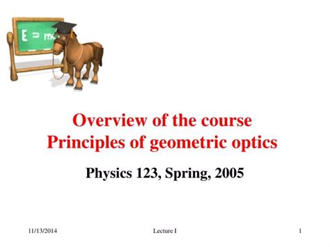 PPT Overview Of The Course Principles Of Geometric Optics PowerPoint Presentation ID
