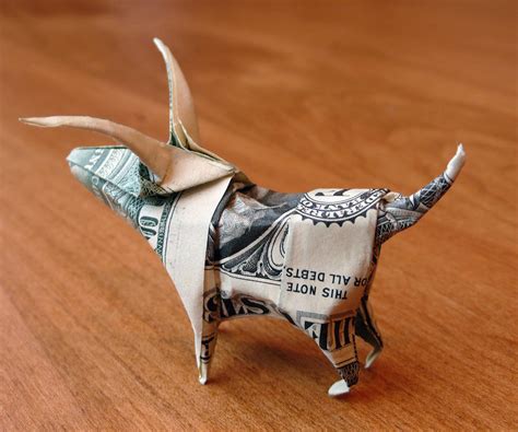Dollar Origami Bull By Craigfoldsfives On Deviantart
