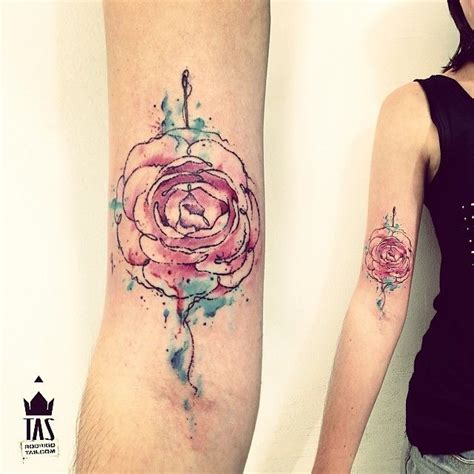 Watercolour Flower Tattoo By Rodrigotas Rose Flower Tattoos Flower