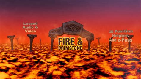 After Effects Template Fire And Brimstone Loopable 360 Panoramic Of